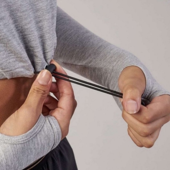 Gymshark Drawcord Cropped Gym Top Small - Picture 9 of 10